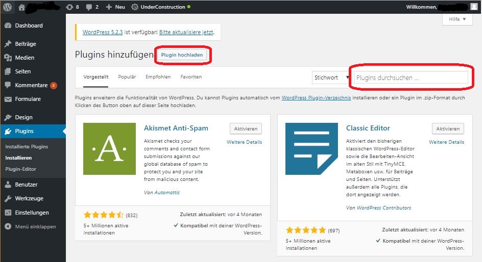 WP Plugin installieren Schritt 3 1