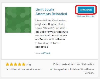 WP Plugin installieren Schritt 5