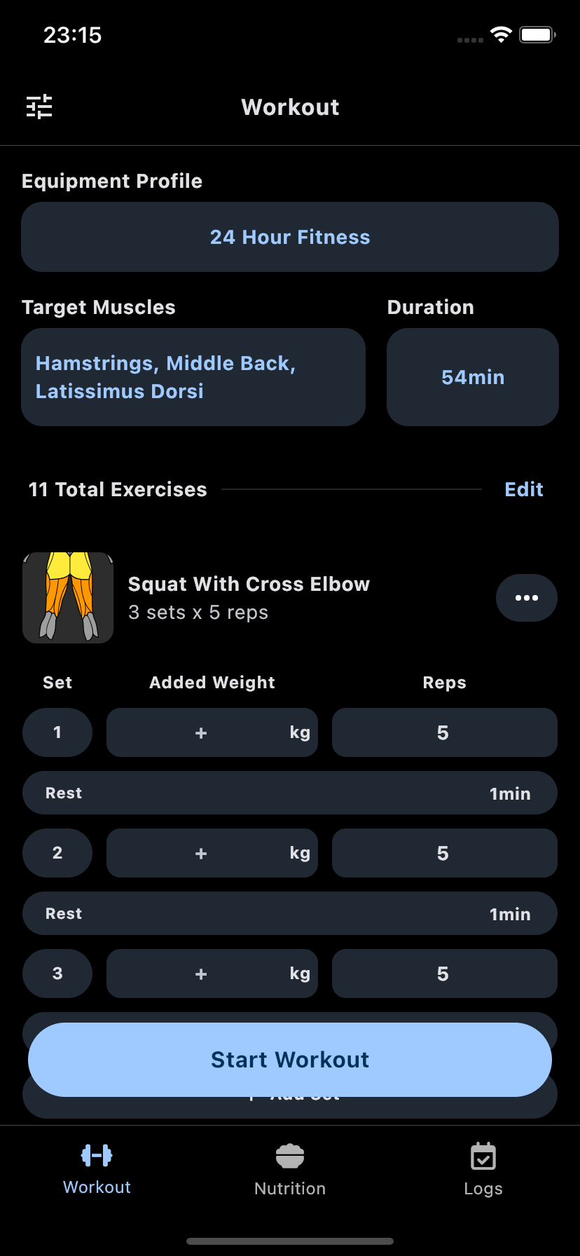 GymStreak Workout Log & Nutrition App