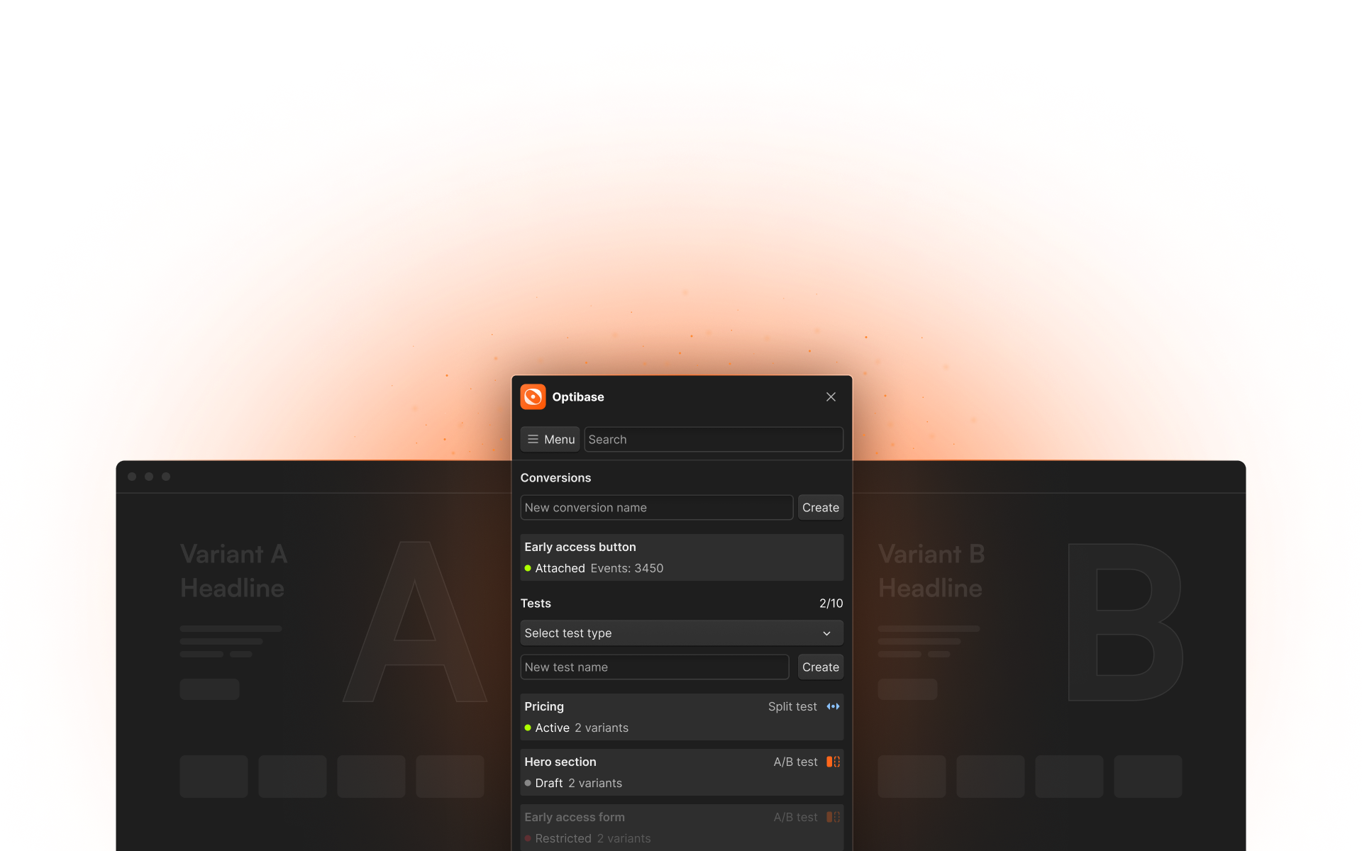 The ultimate A/B testing app for Webflow | Optibase