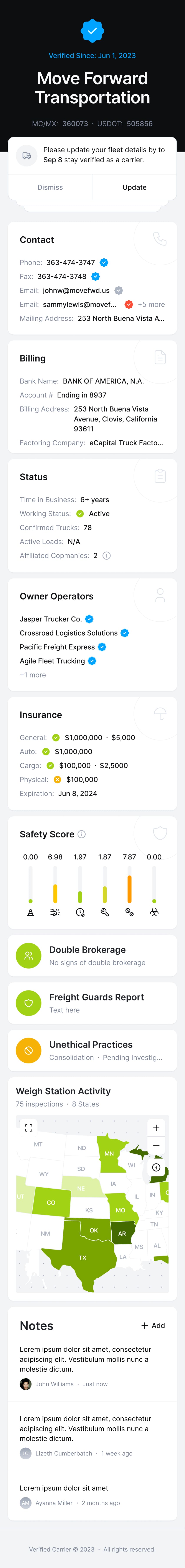 Verified Carrier