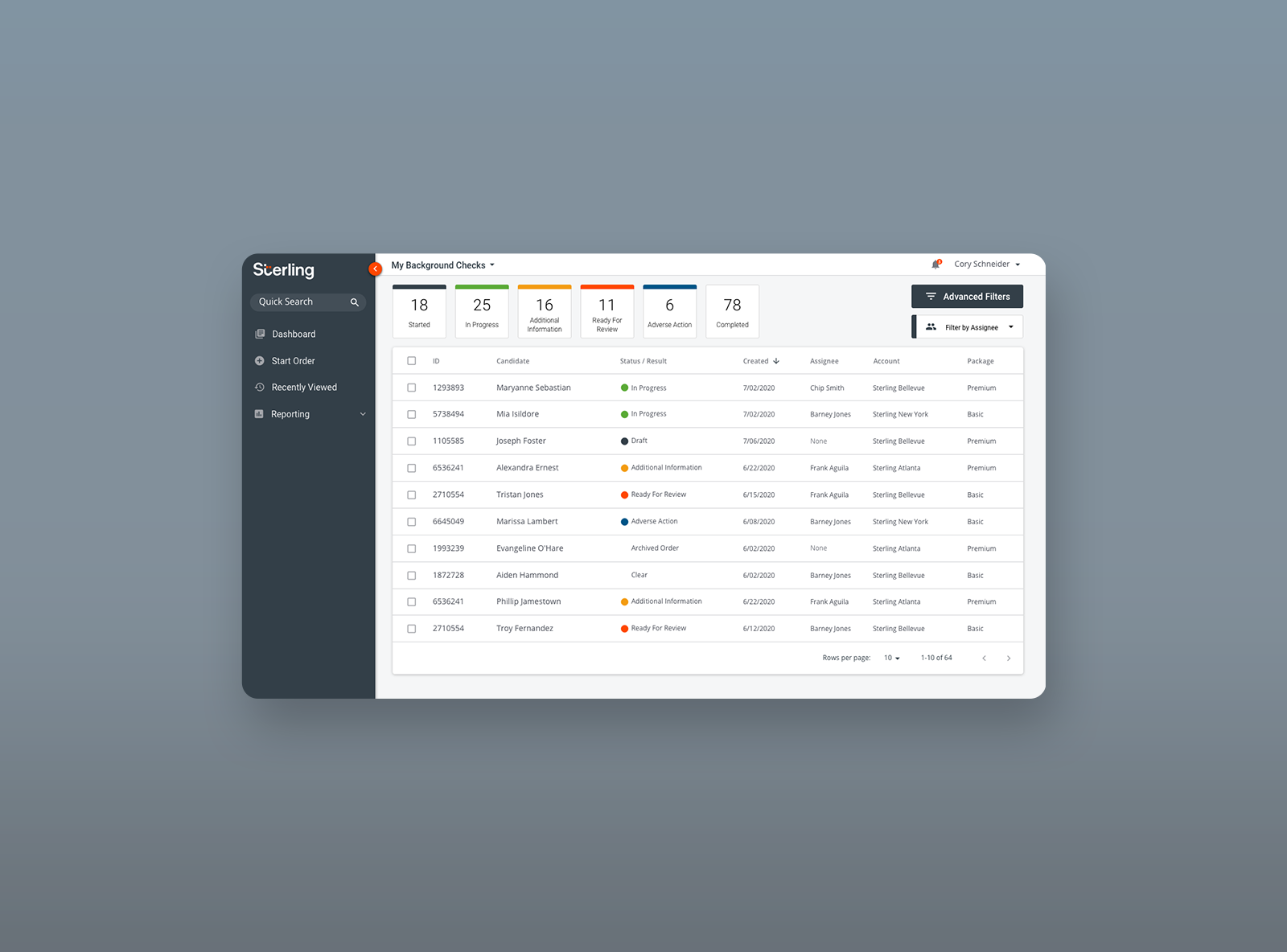 HR Screening Dashboard