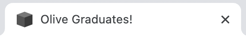 Tab with Squarespace Favicon and the words "Olive Graduates!"