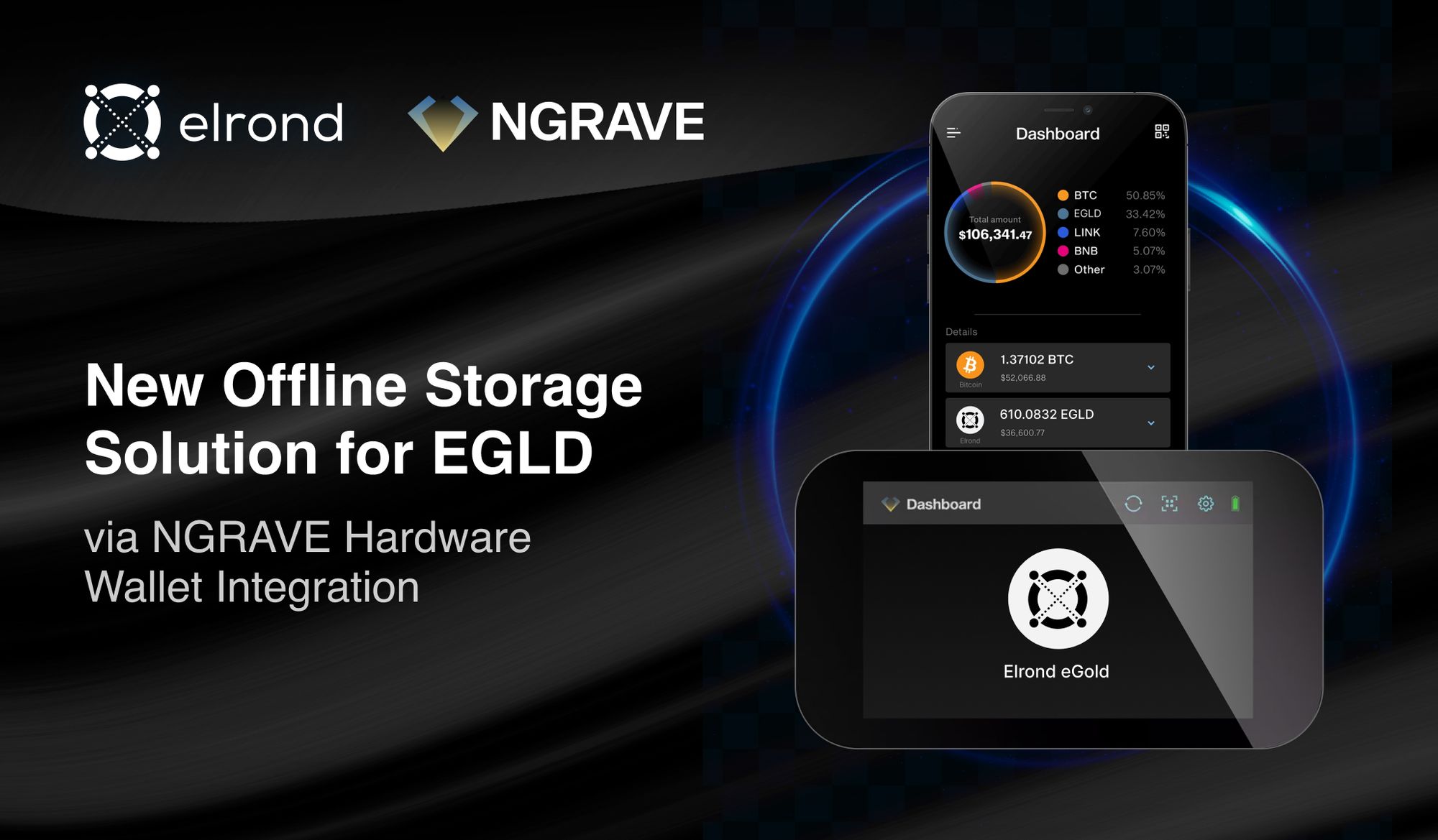 New Offline Storage Solution for EGLD via NGRAVE Hardware Wallet
