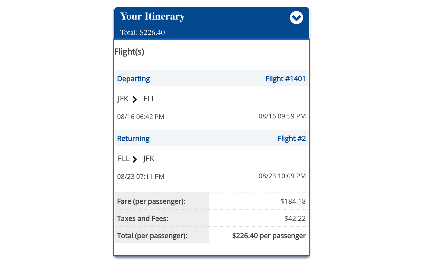 JetBlue JFK-FLL Round-trip Flights