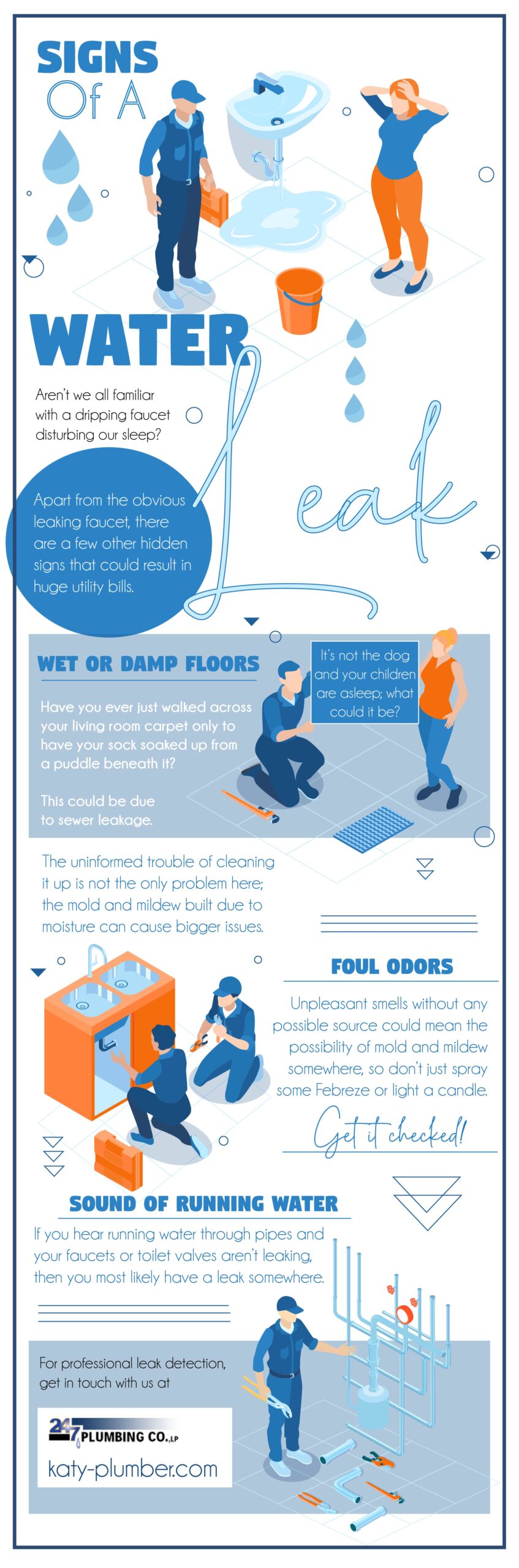Signs Of a Water Leak - Infograph
