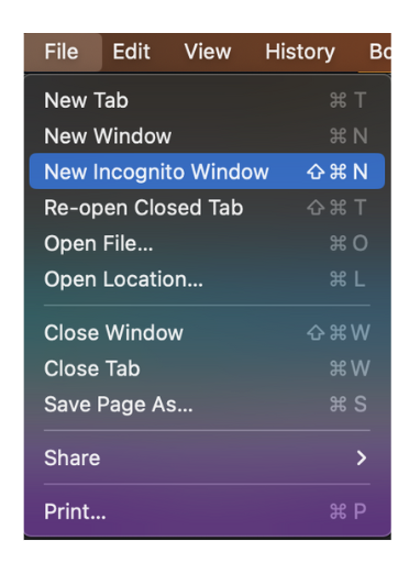 incognito mode for safari mac