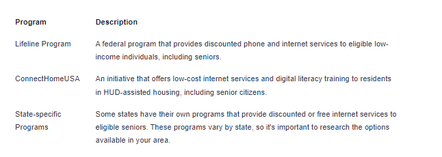 Spectrum Internet Senior Discounts