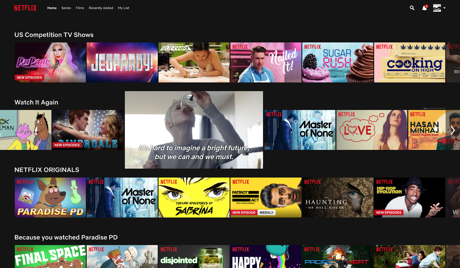Netflix Homepage
