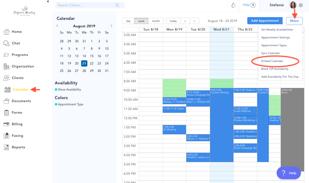 how-to-add-calendar-to-wellness-practice-website-healthie