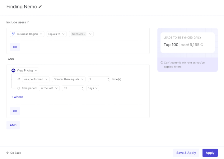 Step 5/7: Build custom segments - Build custom segments based