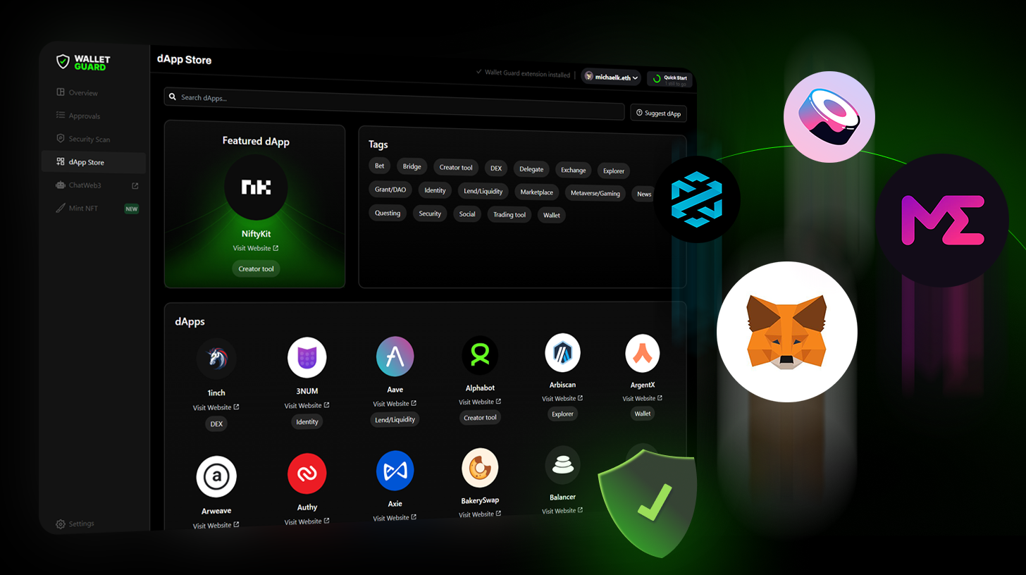 INTRODUCING THE DAPP STORE GET WHERE YOU'RE GOING SAFELY Wallet