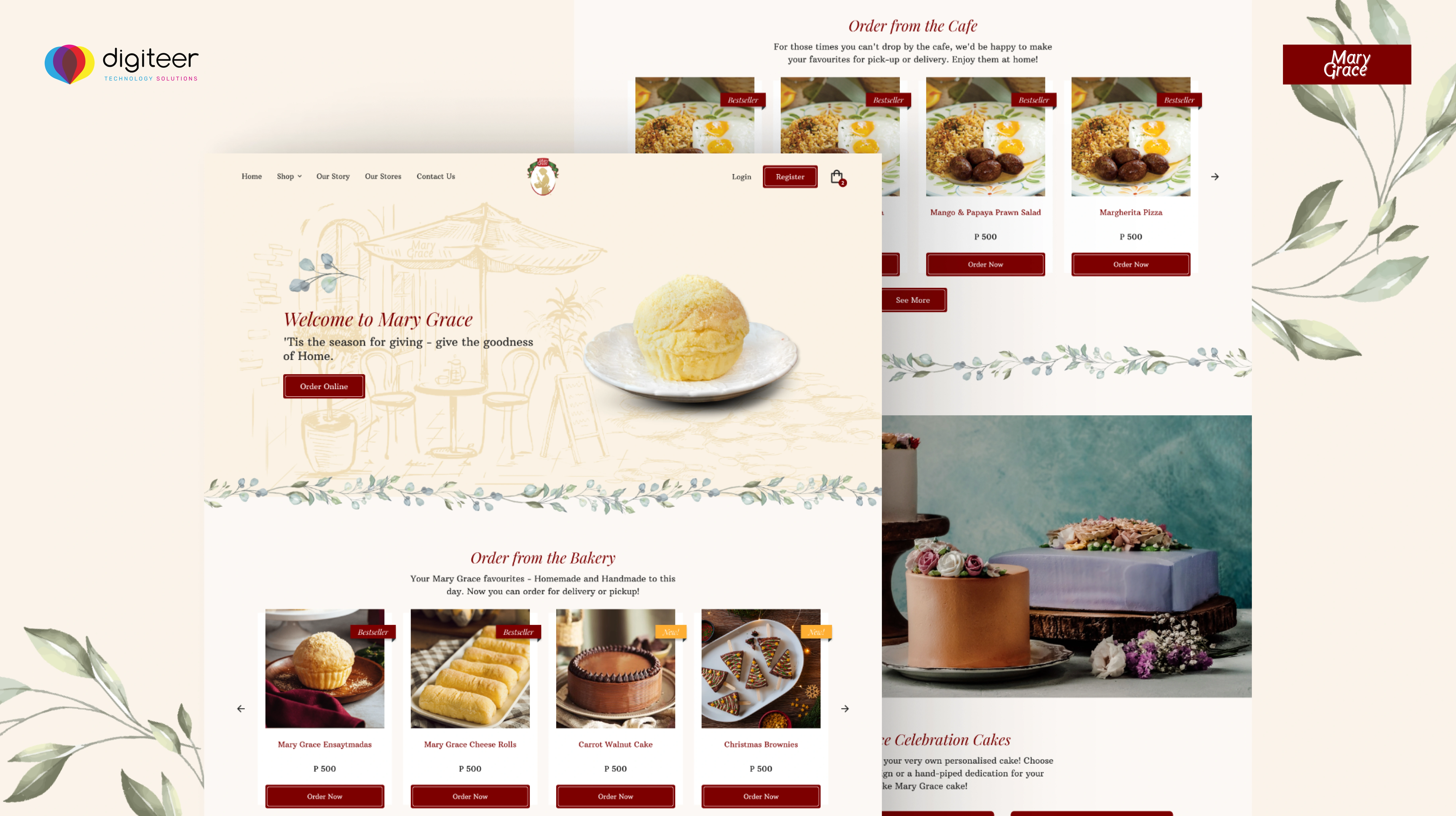 Works Mary Grace Cafe S Ecommerce Website