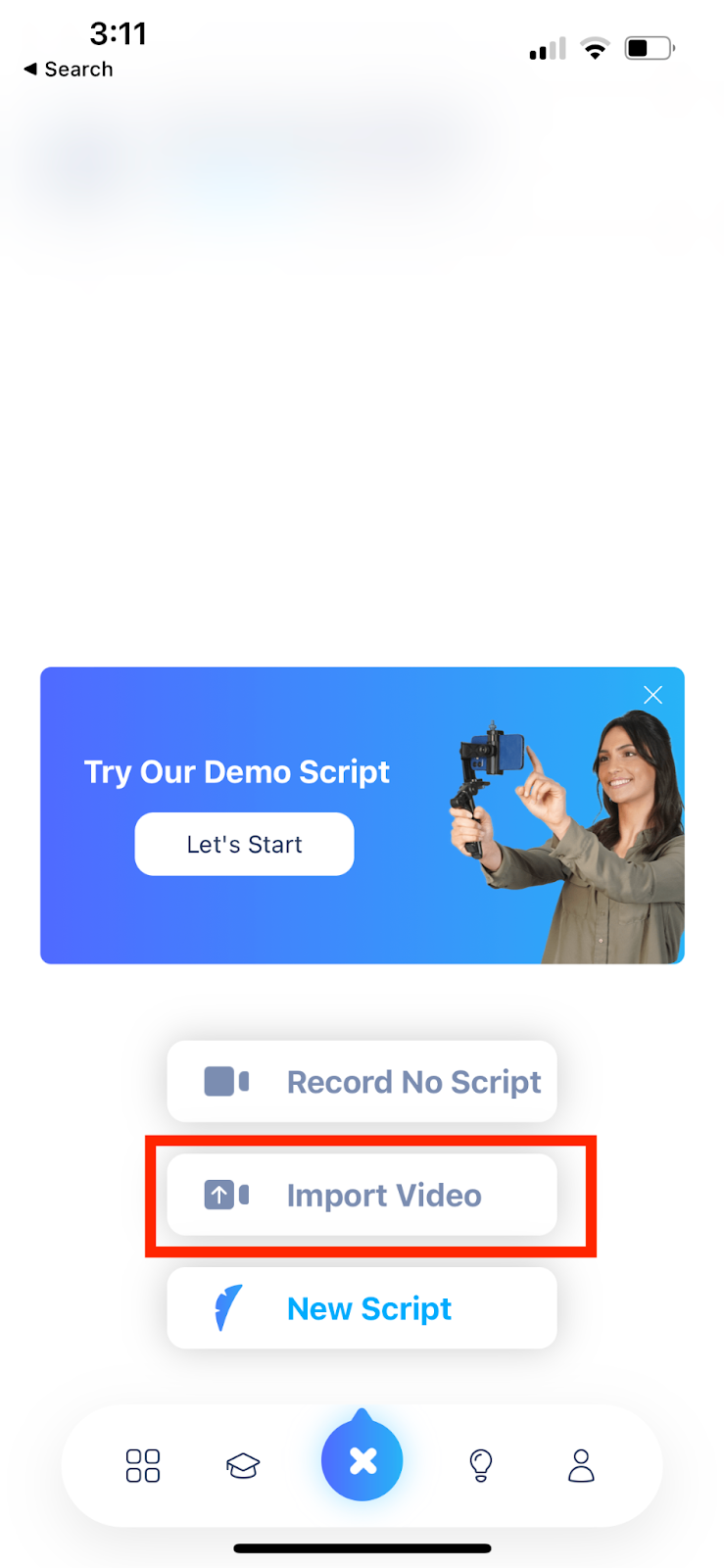 Importing a Video to BIGVU