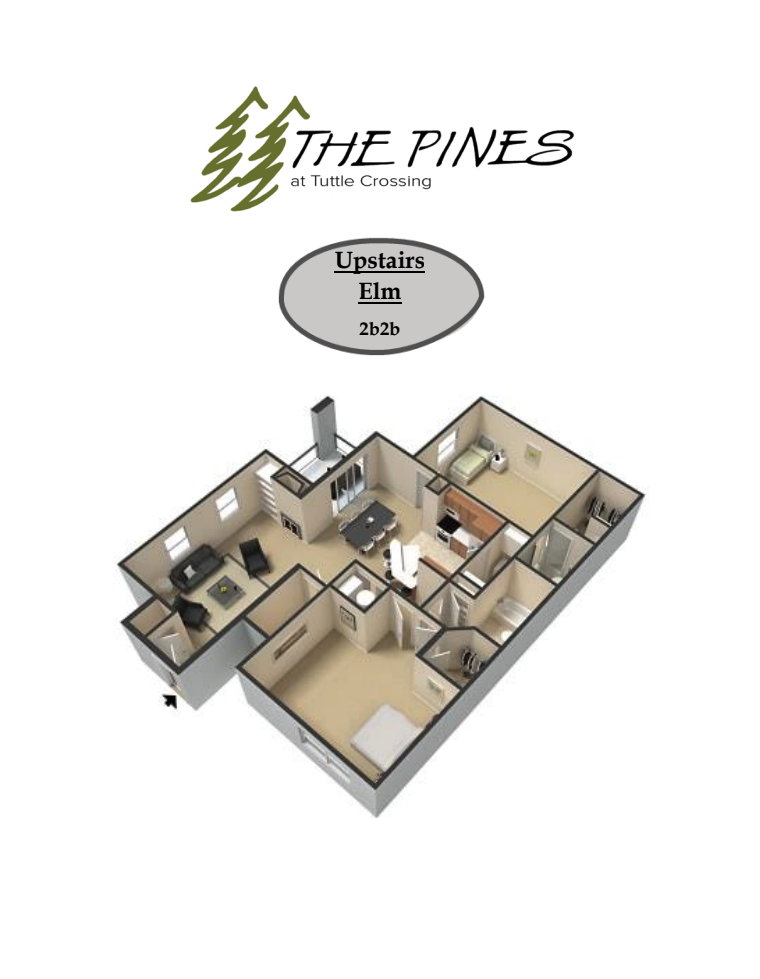 The Elm (up) | Floor Plans | The Pines at Tuttle Crossing