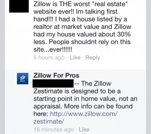 Zillow Facebook Response