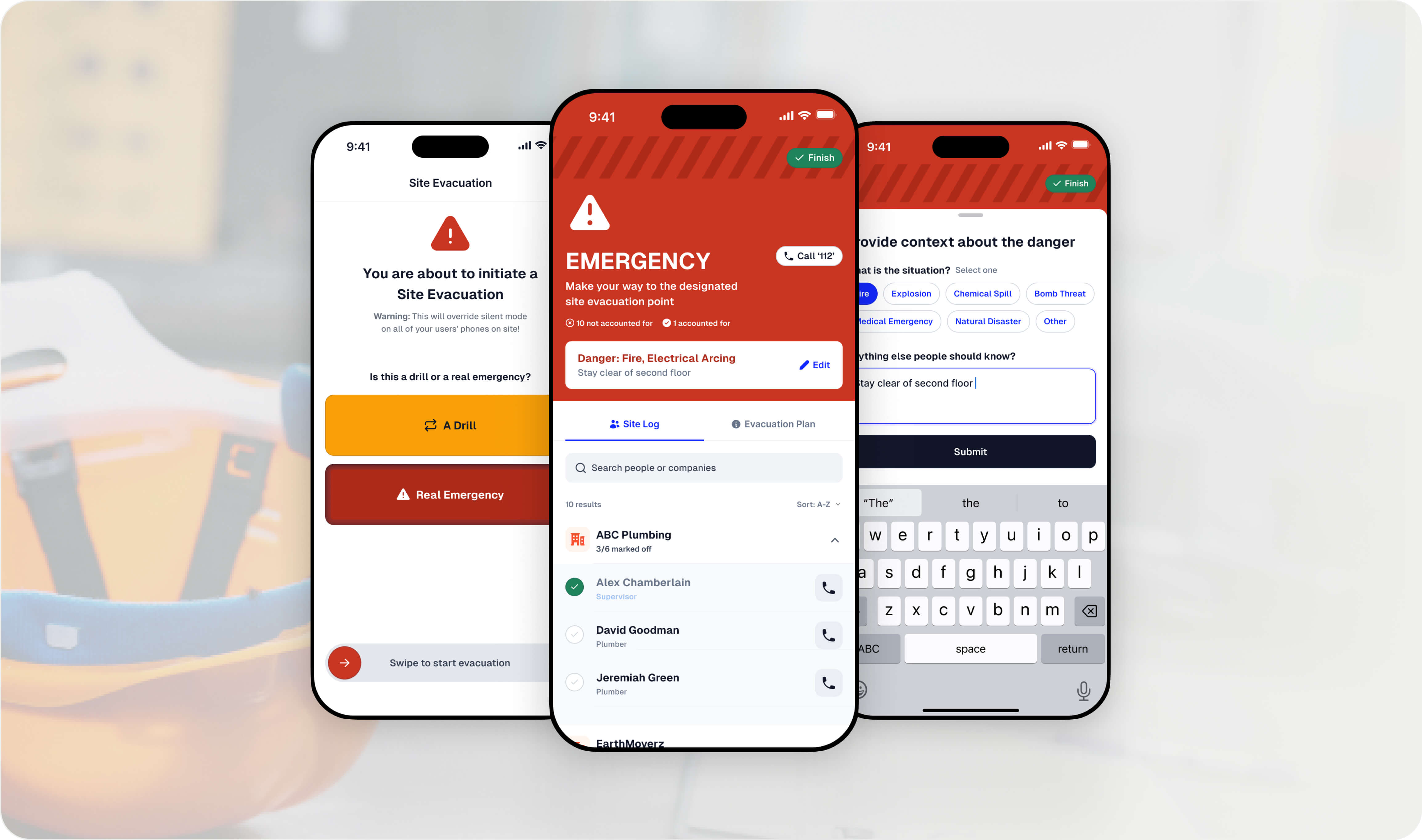 Emergency Management Software with SignOnSite | Construction Safety App