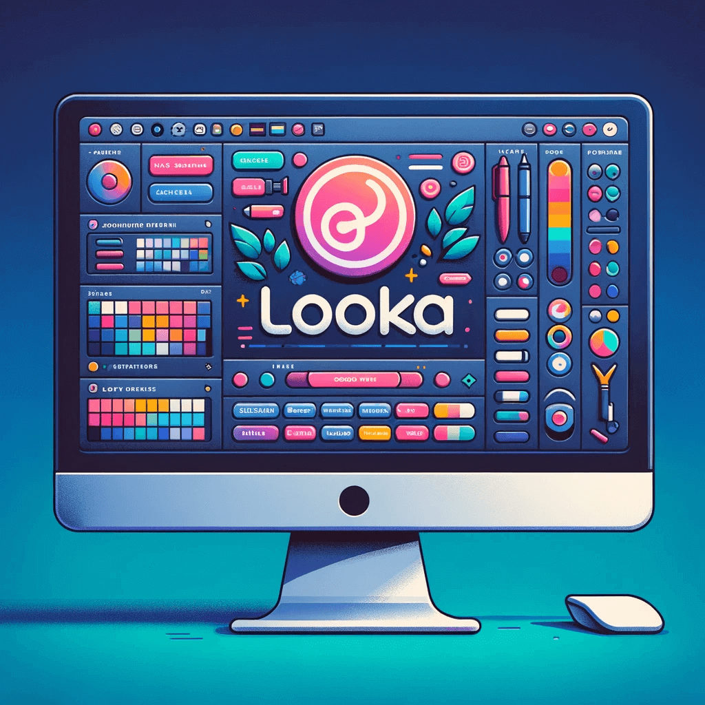 Branding and Marketing Materials: An image highlighting the comprehensive range of branding and marketing materials available through Looka, including business cards, social media templates, and branded documents.