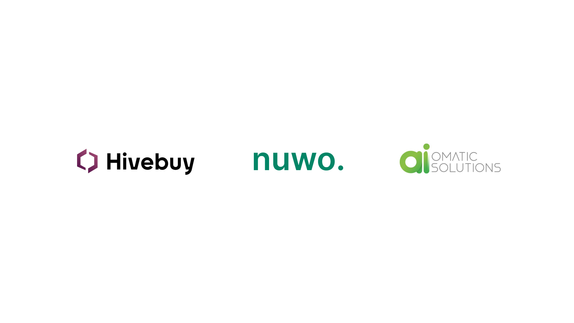 Logo Hivebuy und Logo nuwound ai-omatic solutions.