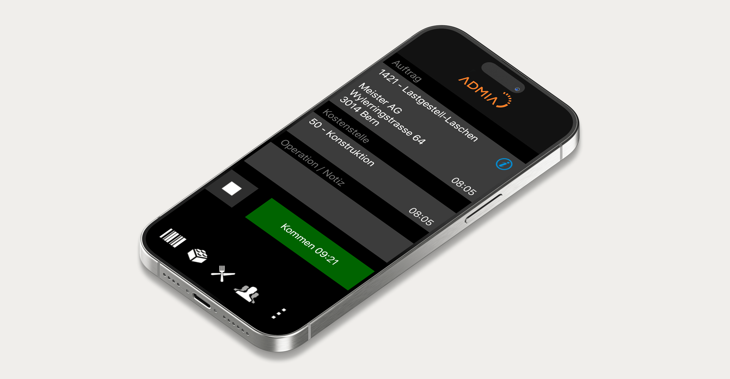 Zeiterfassung Per App ADMIA Solutions AG