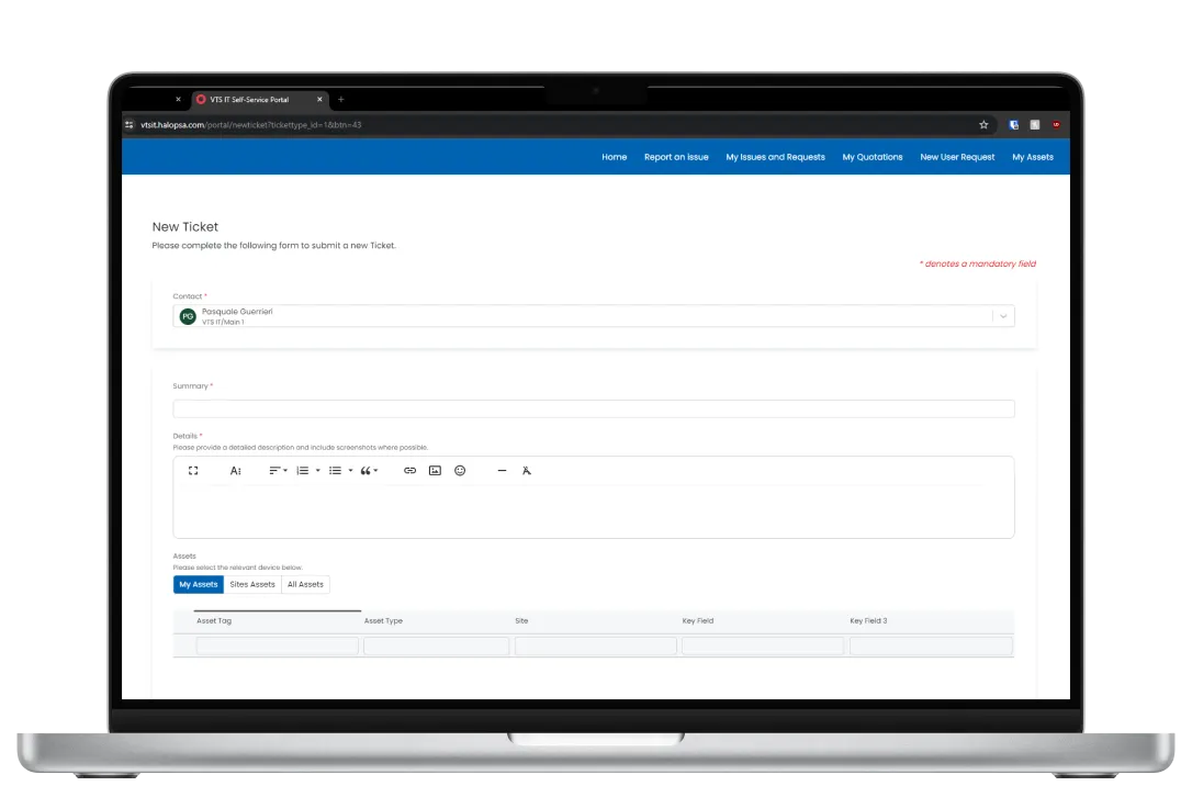VTS IT Client Portal - Empower Your Business with Insight