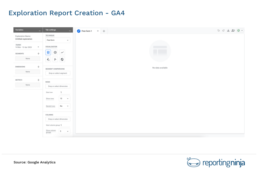 Exploration Report Creation - GA4