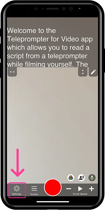 Teleprompter step 1