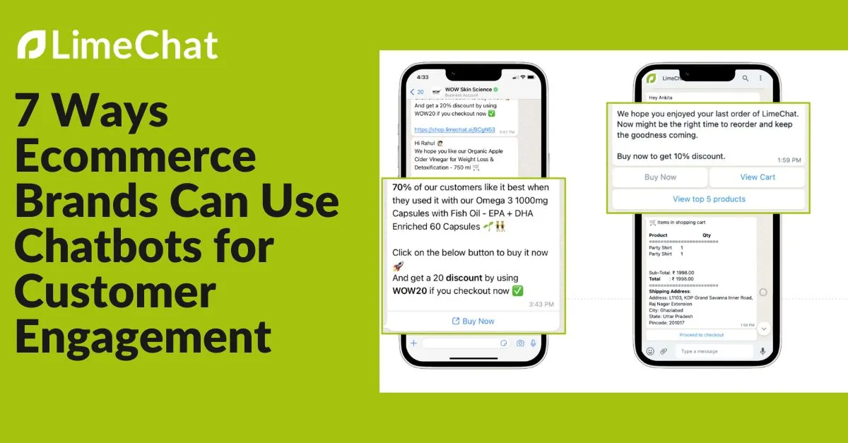 Enhancing Customer Engagement with eCommerce Chatbots | LimeChat