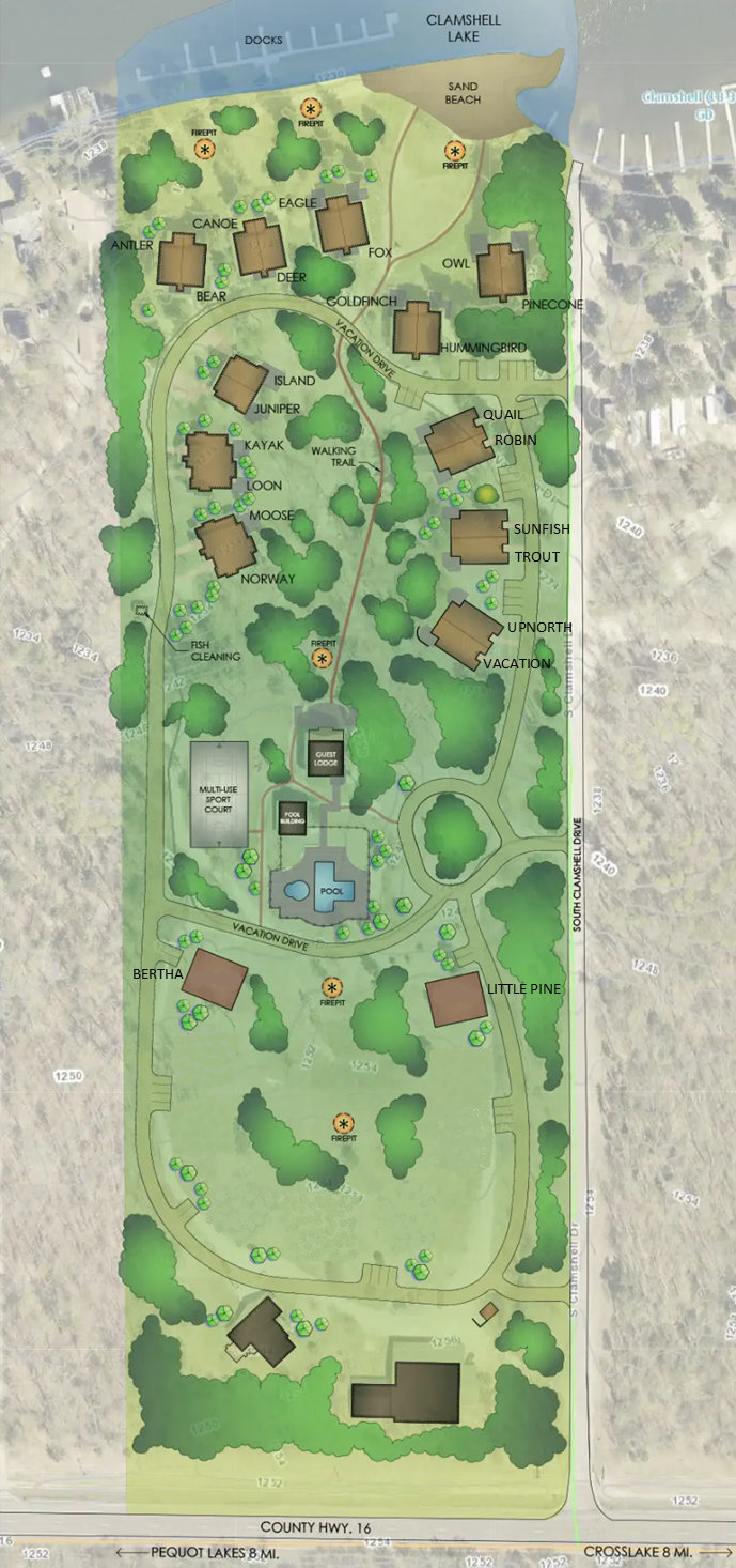 Resort Map Clamshell Beach Resort
