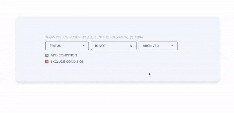 Advanced filtering interaction showing adding logic condition to filters