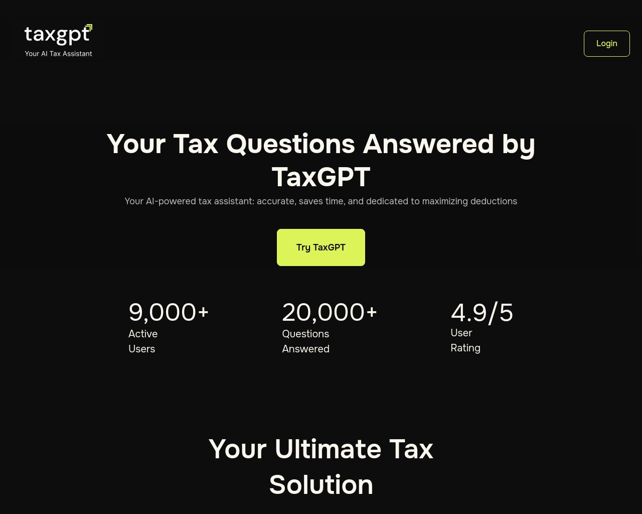 TaxGPT: Your AI Tax Assistant