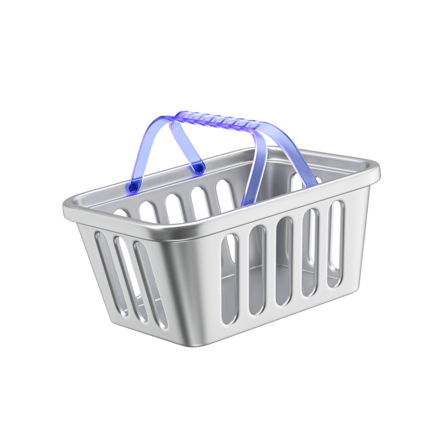 3d illustration of a shoping basket