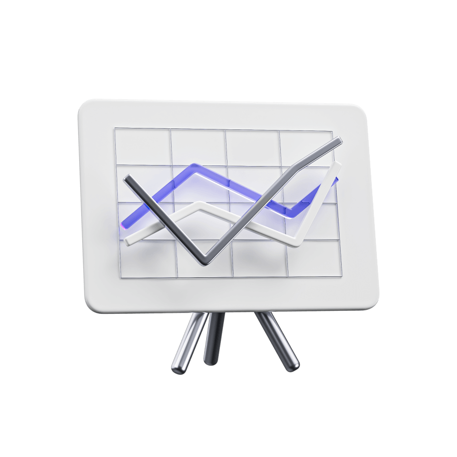 3d illustration of a graph
