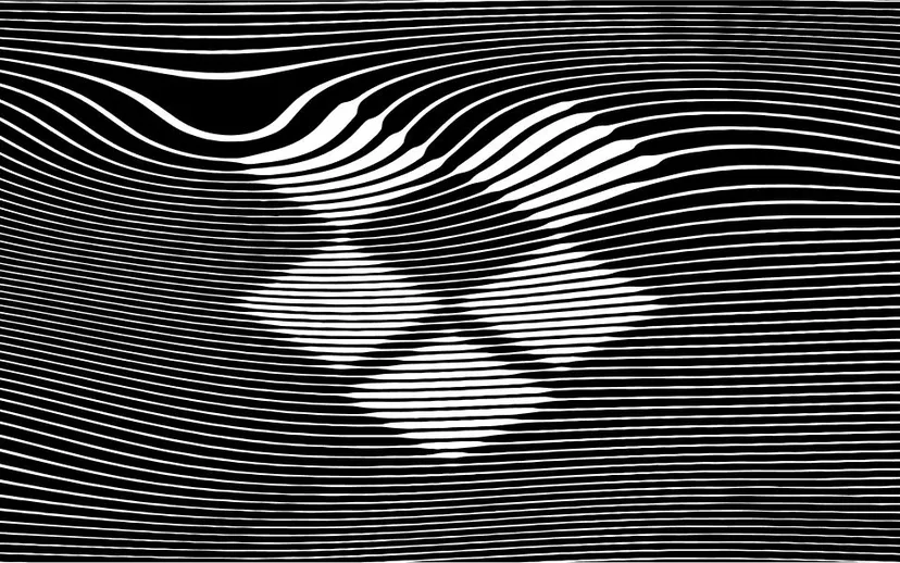 Image features a linear background of wavy lines in an abstract geometric pattern.