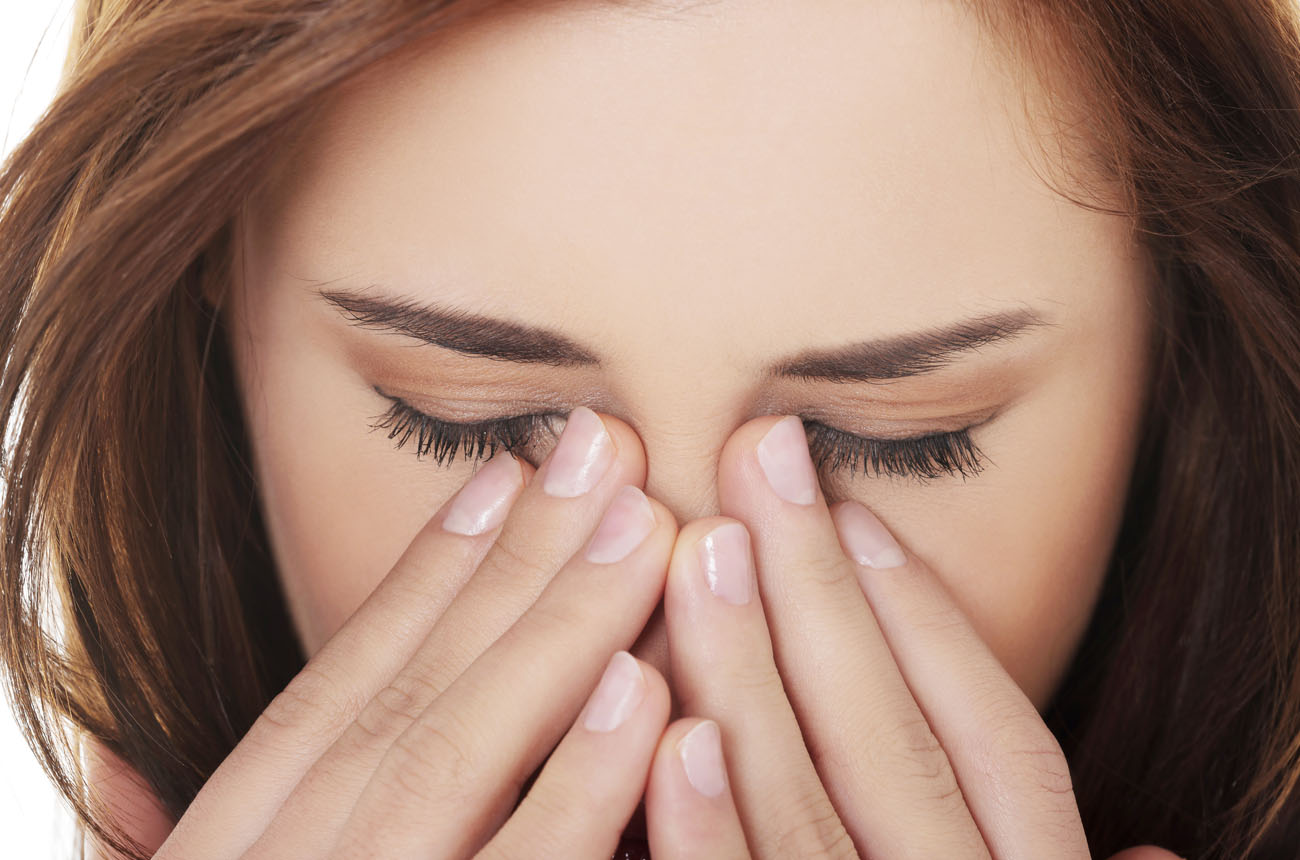 Woman With Sinus Pain