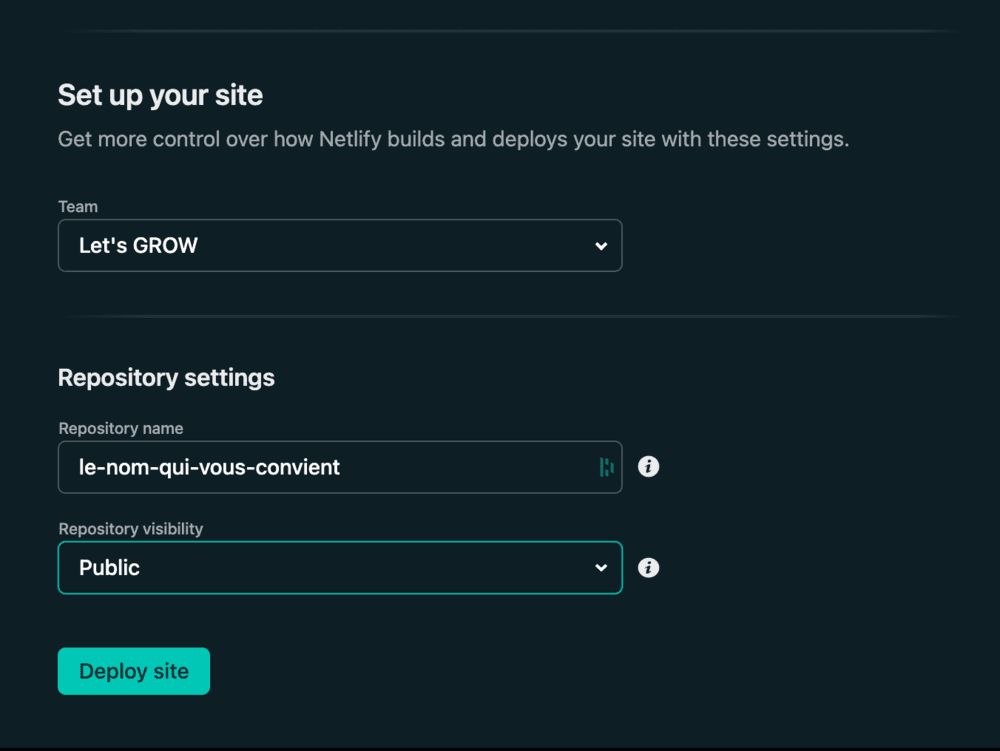 Growth Hack Backlink - Déploiement site Netlify