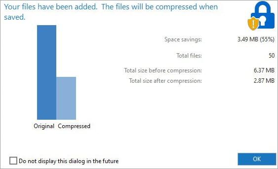 compressed file WINZIP final step