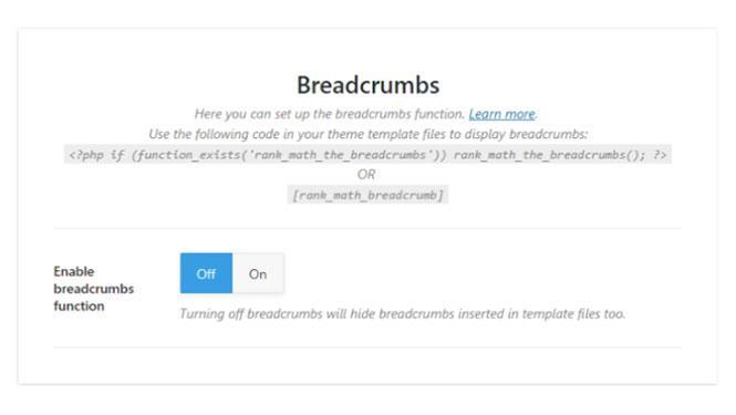 Enable Breadcrumbs