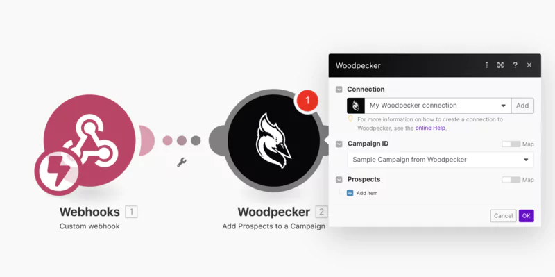 Connexion Make Woodpecker