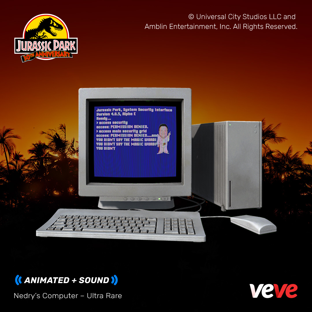 Jurassic Park Nedry Computer Jurassic Park 30th Anniversary — S1 - VeVe Digital Collectibles