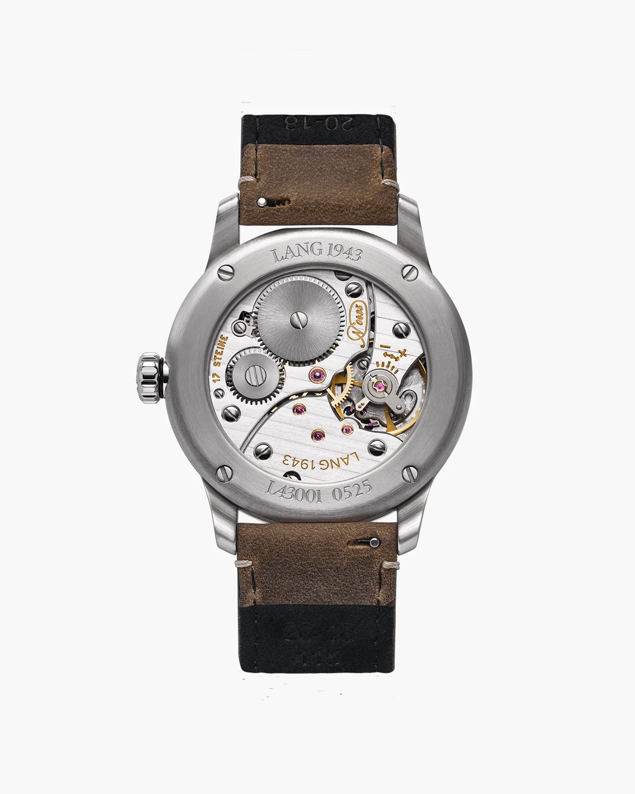 The Lang 1943 Field Watch Edition One, caseback.