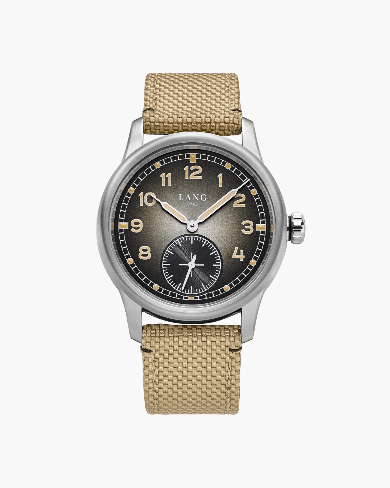 The Lang 1943 Field Watch Edition One, dial.