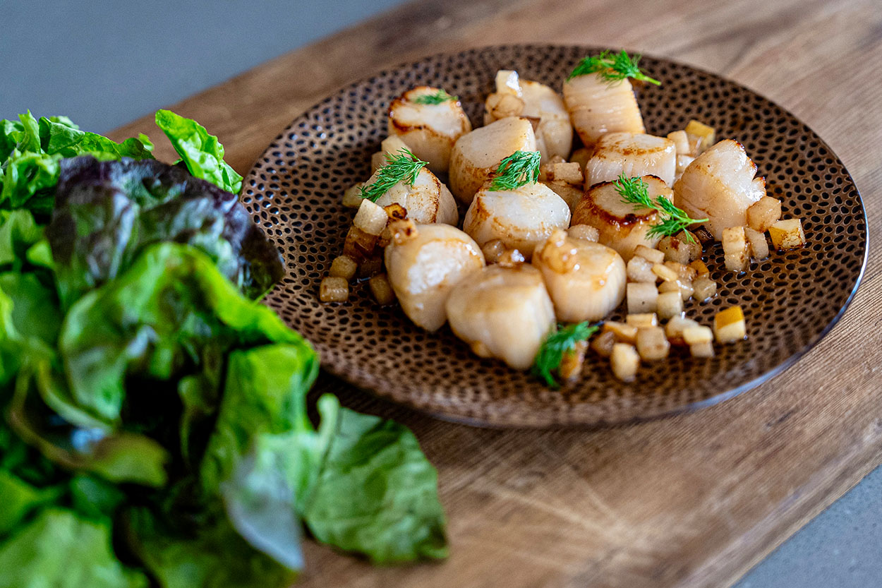WildSeafood Recipe Brown Butter Scallops Peeler's Wild Alaska Seafood