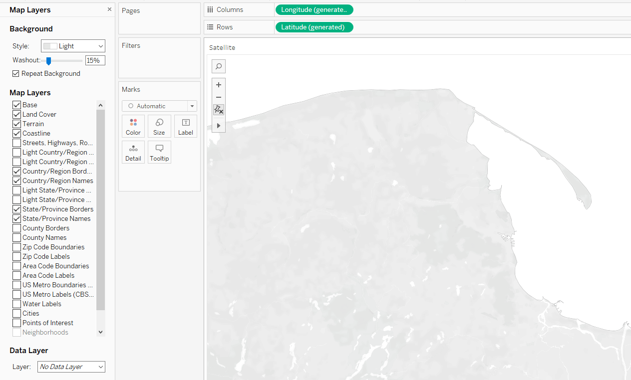 tableau formatowanie warstw mapy