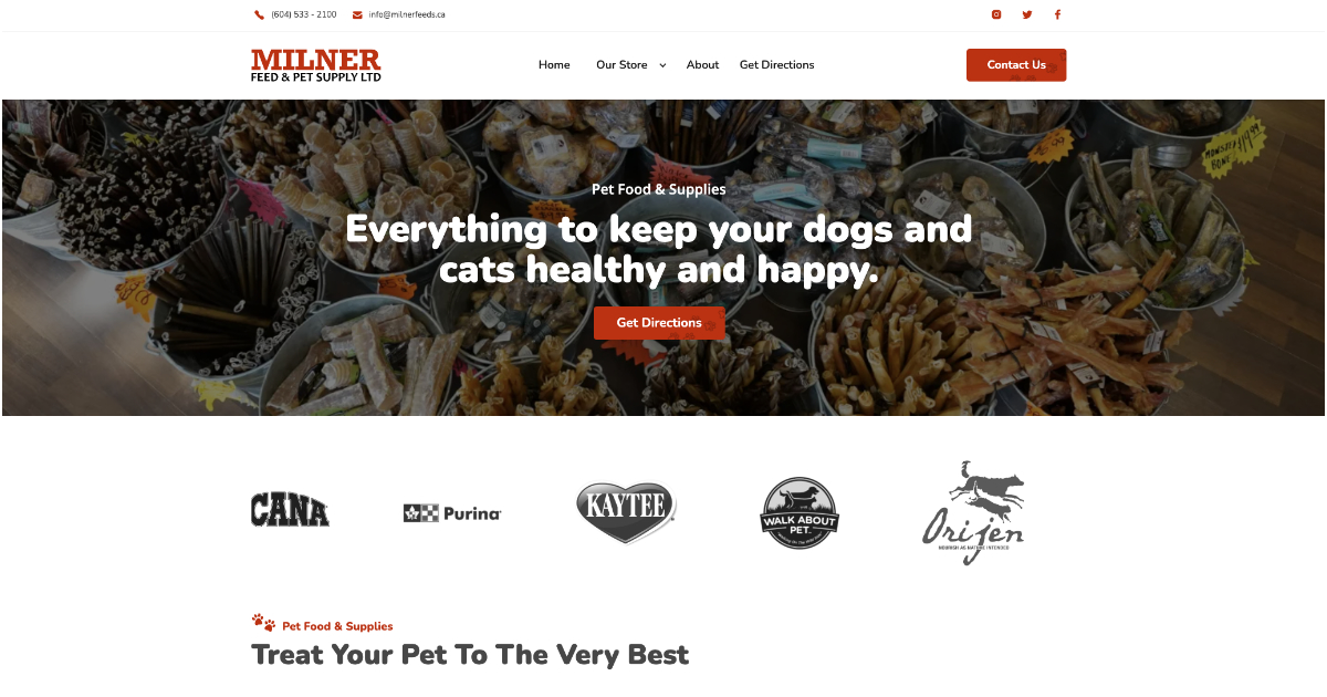 Pet Food, Supplies & Nutrition Milner Feed & Pet Supply Langley