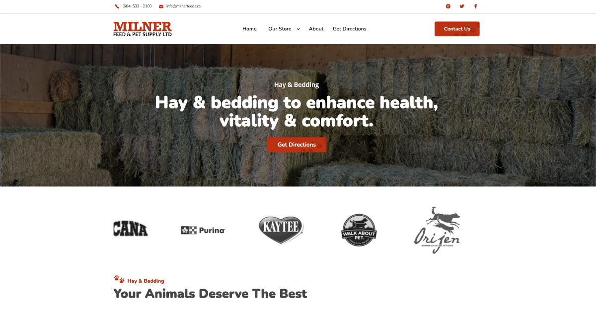 Top Quality Hay & Bedding Milner Feed & Pet Supply Langley