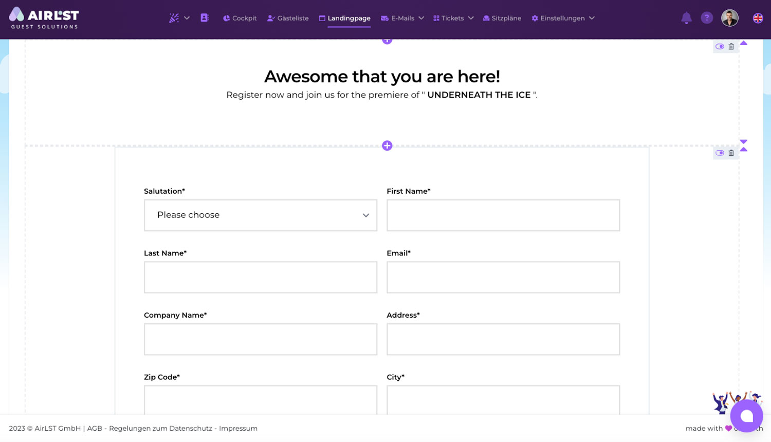 Online Anmeldungen für Veranstaltungen erstellen