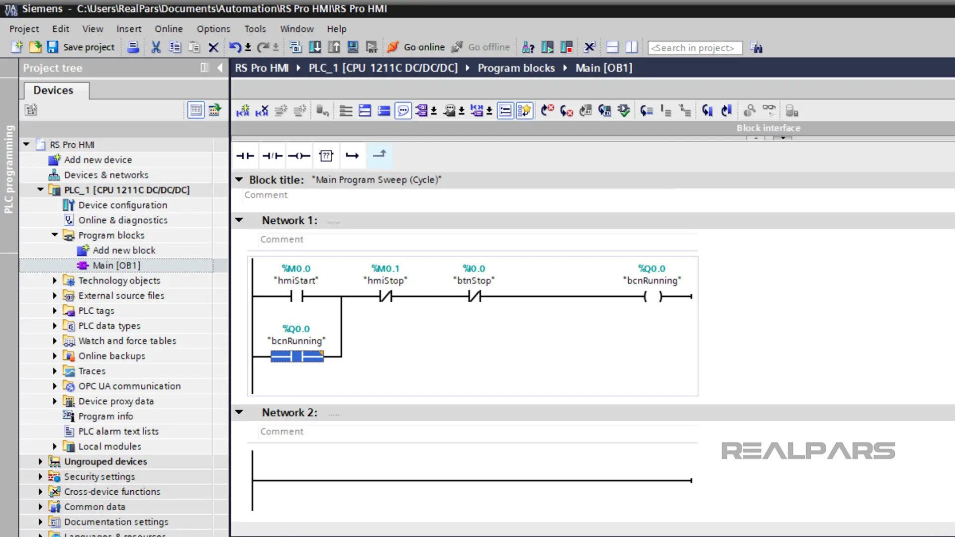 PLC Programming in TIA Portal