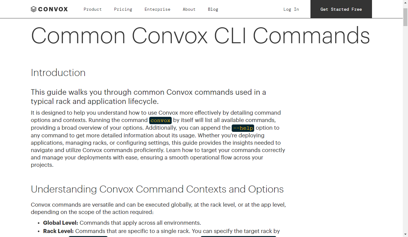 Common Convox CLI Commands