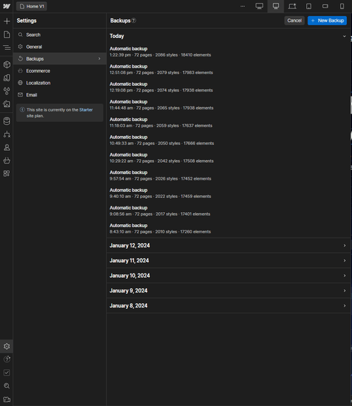 Backups - Techfy X Webflow Template